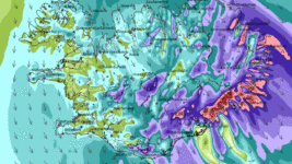 Stórhríð og ofsaveður á Austurlandi – vindur yfir 45 m/s Stórhríð og ofsaveður á Austurlandi – vindur yfir 45 m/s