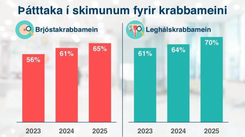 Stóraukin þátttaka kvenna í krabbameinsskimunum
