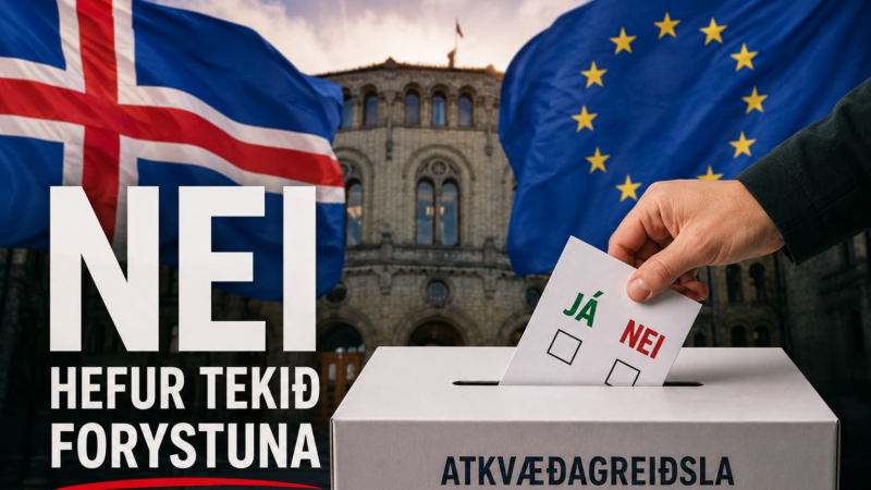 Nei hefur tekið forystuna í nýjum Þjóðarpúlsi Gallup Nei hefur tekið forystuna í nýjum Þjóðarpúlsi Gallup